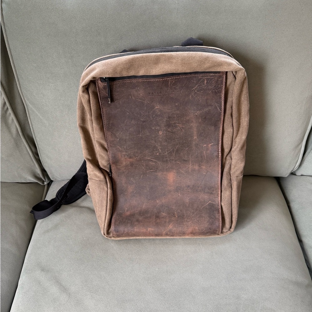 Waterfield Sutter Slim Backpack vintage style leather brown men’s
